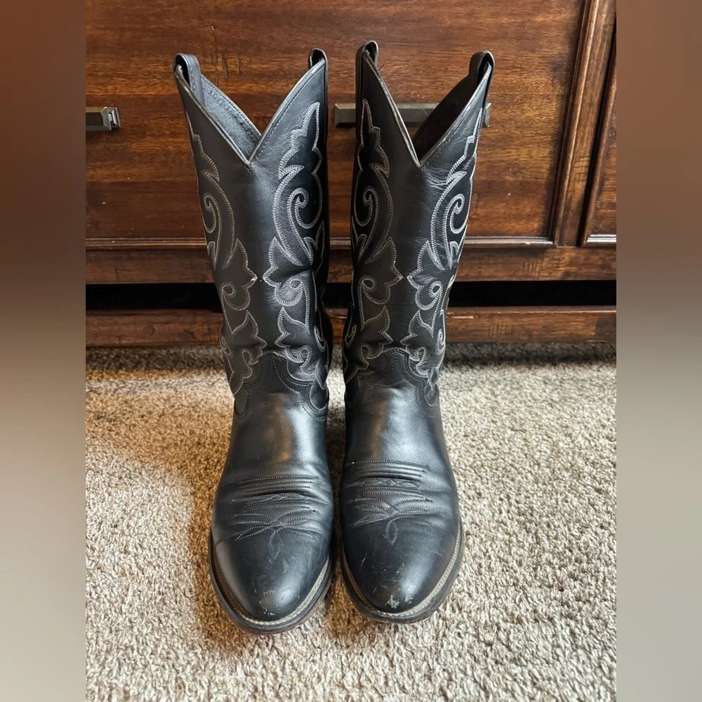 JUSTIN MEN'S LONDON CALFSKIN WESTERN BOOTS - ROUND TOE